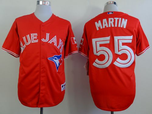 Blue Jays #55 Russell Martin Red Canada Day Stitched MLB Jersey - Click Image to Close